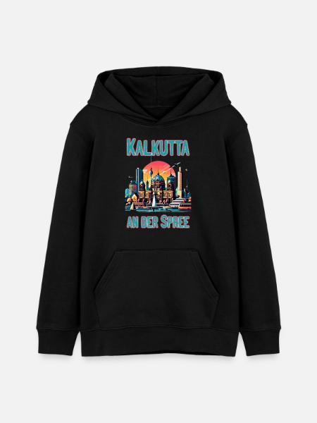 Kalkutta an der Spree - Teenager Organic Hoodie Mini Cruiser von Stanley/Stella - Schwarz