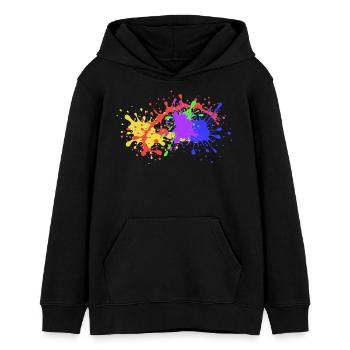 Splash Gift Frappant - Sweat à capuche ado bio Stanley/Stella - noir - Devant - AI Model Teenager Male light (155cm)