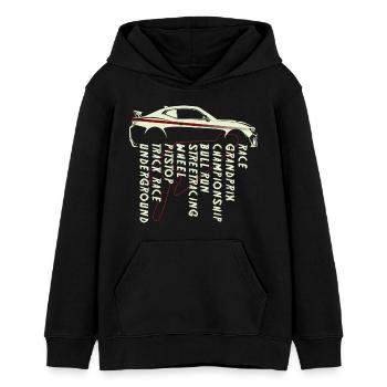 Motorsport Renn - Teenager Organic Hoodie Mini Cruiser von Stanley/Stella - Schwarz - Vorne - AI Model Teenager Male light (155cm)