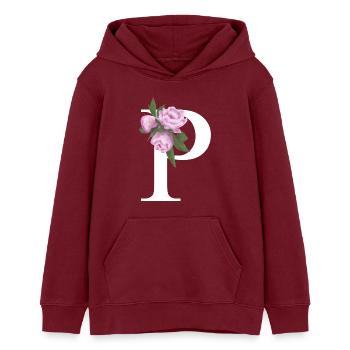 P - Teenager Organic Hoodie Mini Cruiser von Stanley/Stella - Burgunderrot - Vorne - AI Model Teenager Male dark (155cm)