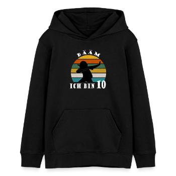 Kinder Dabbing Geburtstagsshirt 10 Jahre - Teenager Organic Hoodie Mini Cruiser von Stanley/Stella - Schwarz - Vorne - AI Model Teenager Male light (155cm)