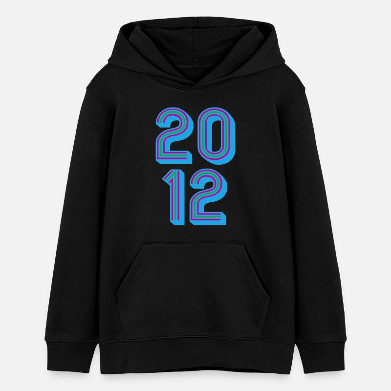 Année de naissance 2012 | Couleurs changeantes - Sweat à capuche ado bio Stanley/Stella - noir