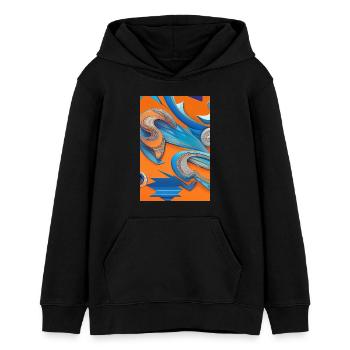 Abstrakte Kunst - Teenager Organic Hoodie Mini Cruiser von Stanley/Stella - Schwarz - Vorne - AI Model Teenager Male light (155cm)