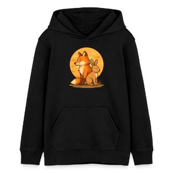 Fuchs und Hase - Teenager Organic Hoodie Mini Cruiser von Stanley/Stella - Schwarz - Vorne - AI Model Teenager Male light (155cm)