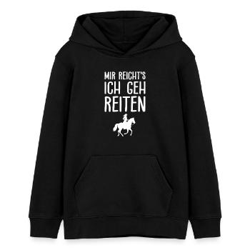 Mir Reicht's Ich Geh Reiten Spruch Pferde - Teenager Organic Hoodie Mini Cruiser von Stanley/Stella - Schwarz - Vorne - AI Model Teenager Male light (155cm)