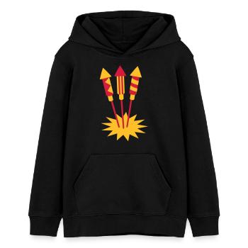 Feuerwerk Silvester - Teenager Organic Hoodie Mini Cruiser von Stanley/Stella - Schwarz - Vorne - AI Model Teenager Male light (155cm)