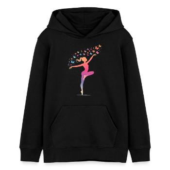 Gymnastik Damen Mädchen Rhythmische Turnen - Teenager Organic Hoodie Mini Cruiser von Stanley/Stella - Schwarz - Vorne - AI Model Teenager Male light (155cm)