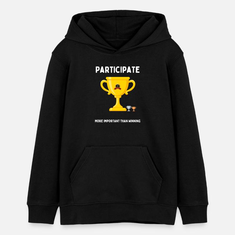 Participer - Sweat à capuche ado bio Stanley/Stella - noir