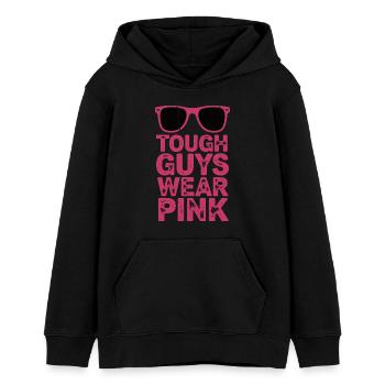 Tough Guys Wear Pink - Teenager Organic Hoodie Mini Cruiser von Stanley/Stella - Schwarz - Vorne - AI Model Teenager Male light (155cm)