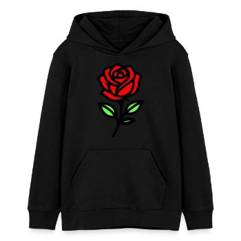 Rose Blume - Teenager Organic Hoodie Mini Cruiser von Stanley/Stella - Schwarz - Vorne - AI Model Teenager Male light (155cm)