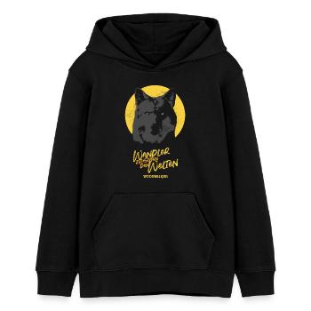 Woodwalkers Film Wolf Mit Wandler-Spruch - Teenager Organic Hoodie Mini Cruiser von Stanley/Stella - Schwarz - Vorne - AI Model Teenager Male light (155cm)