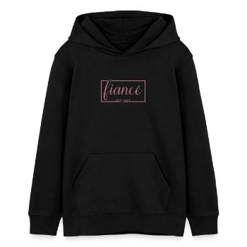 Verlobte Est. 2023 Verlobungsgeschenk Hochzeit des Bräutigams - Teenager Organic Hoodie Mini Cruiser von Stanley/Stella - Schwarz - Vorne - AI Model Teenager Male light (155cm)