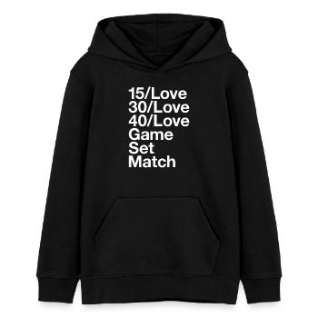 TENNIS Lover - Teenager Organic Hoodie Mini Cruiser von Stanley/Stella - Schwarz - Vorne - AI Model Teenager Male light (155cm)