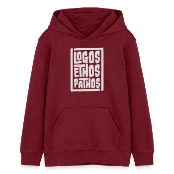 Logos Ethos Pathos Rhetorik Philosophie Student - Teenager Organic Hoodie Mini Cruiser von Stanley/Stella - Burgunderrot - Vorne - AI Model Teenager Male dark (155cm)