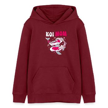Koi Koi Koi Koi Koi Koi Poisson Koi Carpe Koi - Sweat à capuche ado bio Stanley/Stella - bordeaux - Devant - AI Model Teenager Male dark (155cm)