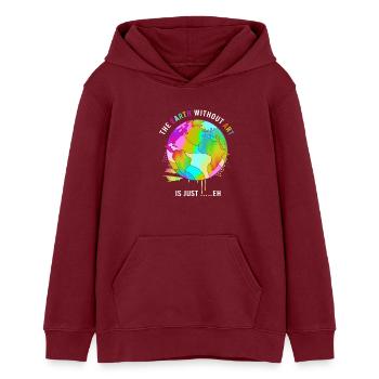 Earth Day - Teenager Organic Hoodie Mini Cruiser von Stanley/Stella - Burgunderrot - Vorne - AI Model Teenager Male dark (155cm)