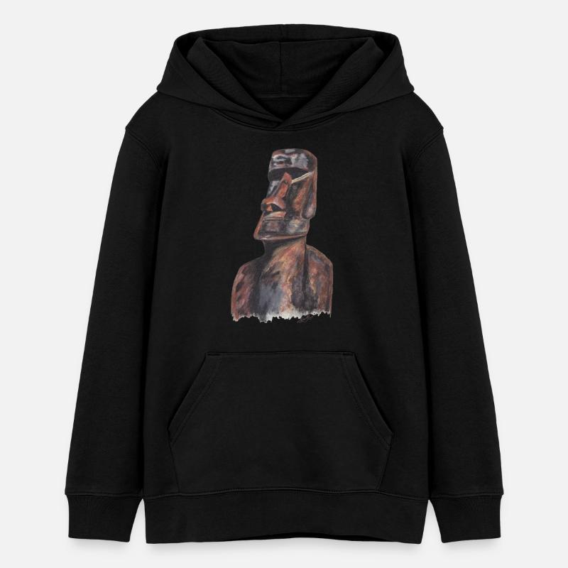 MOAI - Sweat à capuche ado bio Stanley/Stella - noir