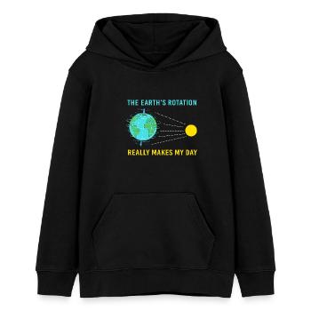 Earth Day - Teens Organic Hoodie by Stanley/Stella - black - Front - AI Model Teenager Male light (155cm)