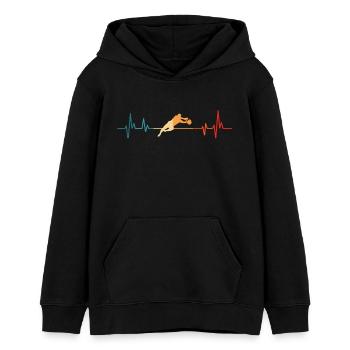 Fußball Torwart Herzschlag Torhüter - Teenager Organic Hoodie Mini Cruiser von Stanley/Stella - Schwarz - Vorne - AI Model Teenager Male light (155cm)