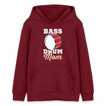 Sillet de grosse caisse - Sweat à capuche ado bio Stanley/Stella - bordeaux - Devant - AI Model Teenager Male dark (155cm)