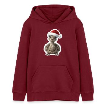 Poussins d’autruche confus en fièvre de Noël - Sweat à capuche ado bio Stanley/Stella - bordeaux - Devant - AI Model Teenager Male dark (155cm)