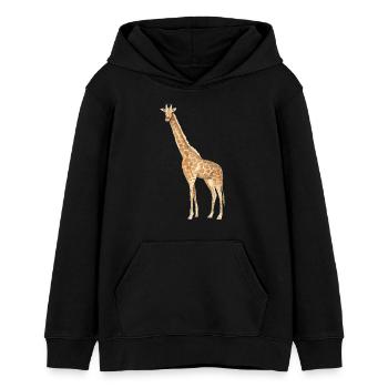 Giraffe - Teenager Organic Hoodie Mini Cruiser von Stanley/Stella - Schwarz - Vorne - AI Model Teenager Male light (155cm)