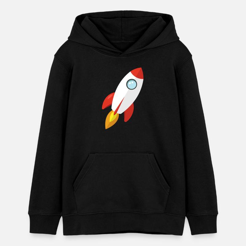 Fusée - Sweat à capuche ado bio Stanley/Stella - noir