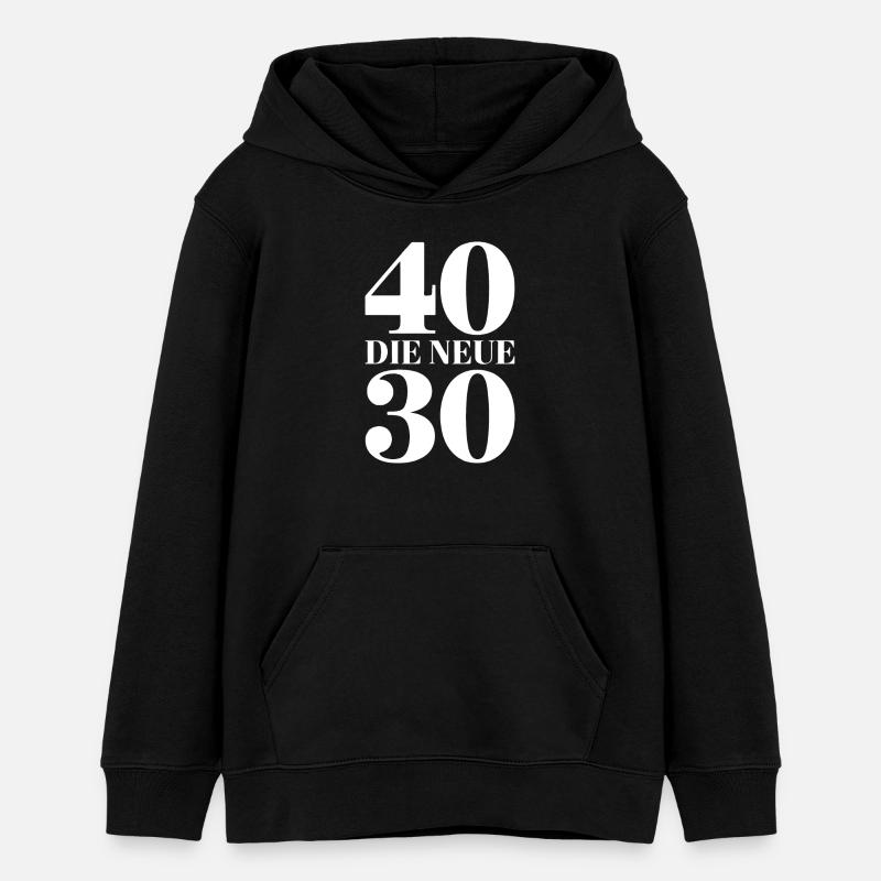 40 Le nouveau contraste des fautes de frappe 30 - Sweat à capuche ado bio Stanley/Stella - noir