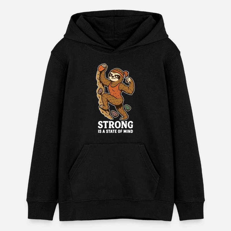 Strong Is a State of Mind – Boulder Faultier Frau - Sweat à capuche ado bio Stanley/Stella - noir