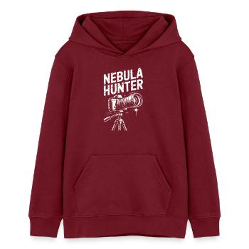 Télescope Nebula Hunter - Sweat à capuche ado bio Stanley/Stella - bordeaux - Devant - AI Model Teenager Male dark (155cm)