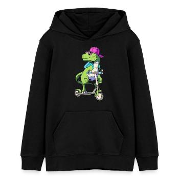 Scooter Roller - Teens Organic Hoodie by Stanley/Stella - black - Front - AI Model Teenager Male light (155cm)