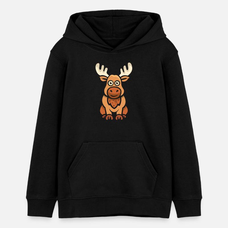 Mignon Dessin Animé Orignal - Sweat à capuche ado bio Stanley/Stella - noir
