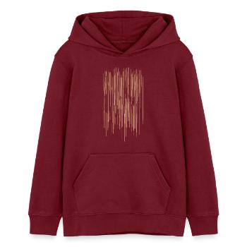Streifen Muster / Hintergrund - Teenager Organic Hoodie Mini Cruiser von Stanley/Stella - Burgunderrot - Vorne - AI Model Teenager Male dark (155cm)