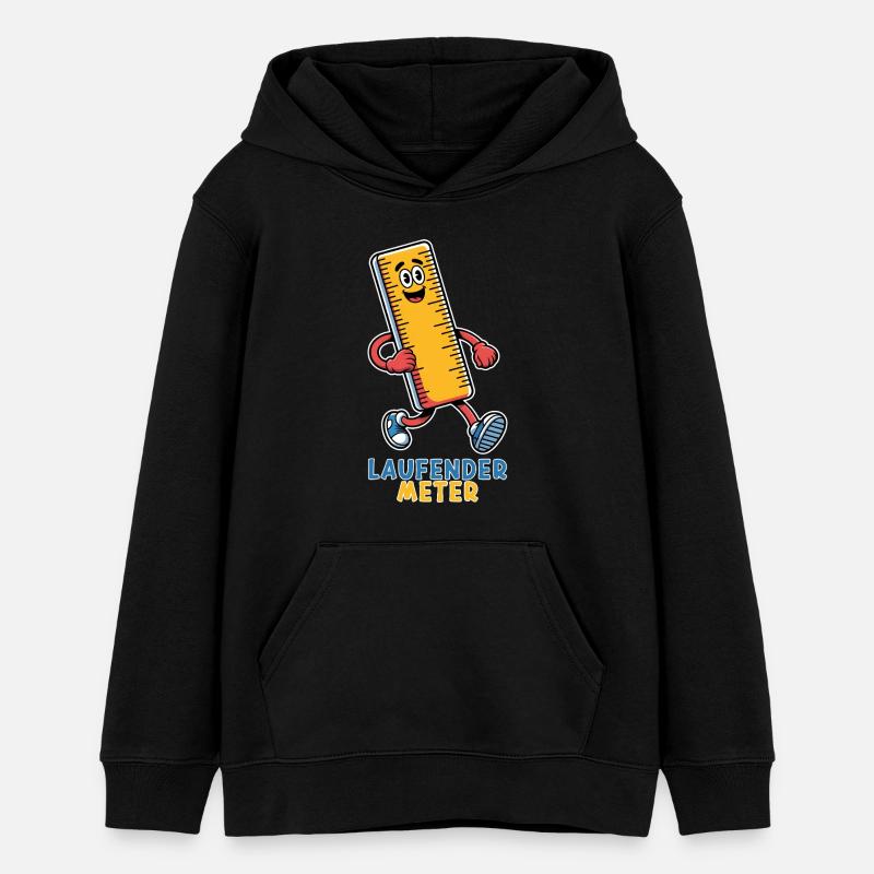 Running Meter Small Funny Dwarf Nickname - Teens Organic Hoodie by Stanley/Stella - black