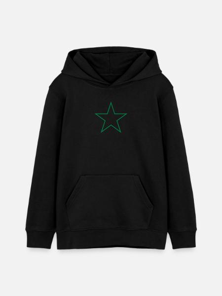 Star outline - Teenager Organic Hoodie Mini Cruiser von Stanley/Stella - Schwarz