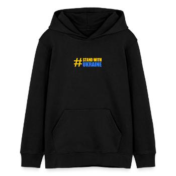 stand with ukraine - Teenager Organic Hoodie Mini Cruiser von Stanley/Stella - Schwarz - Vorne - AI Model Teenager Male light (155cm)