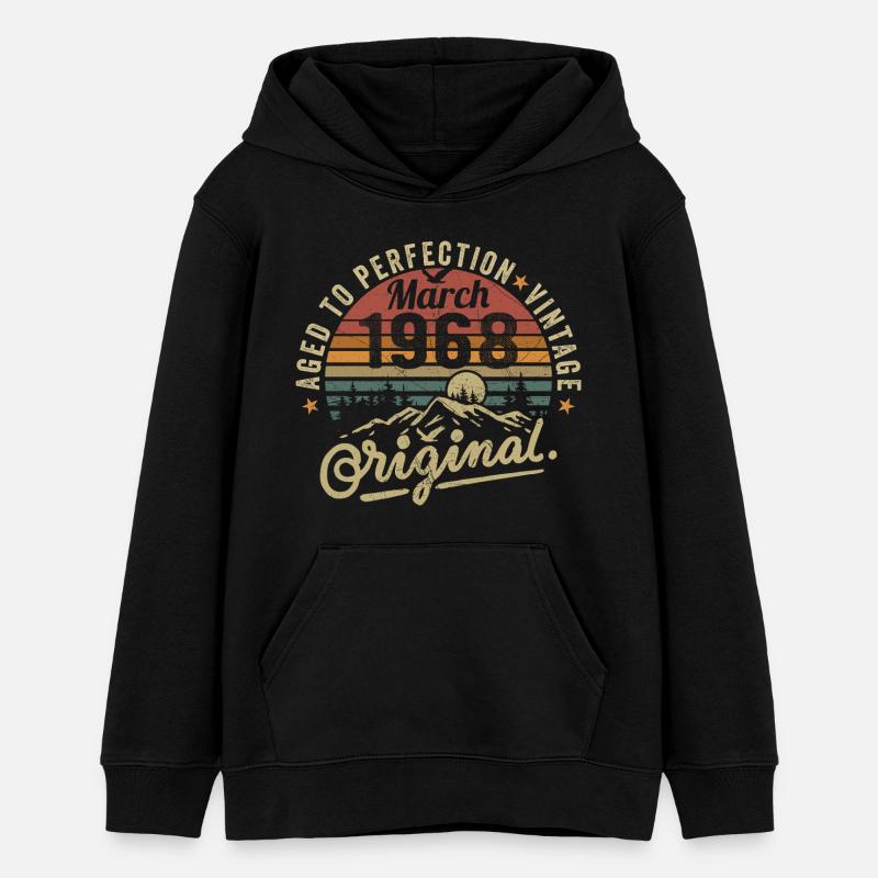 Mars 1968 - Sweat à capuche ado bio Stanley/Stella - noir