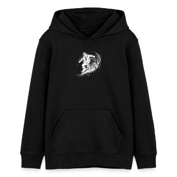 Snowboarding Ride Snowboard Tiefschnee Style - Teenager Organic Hoodie Mini Cruiser von Stanley/Stella - Schwarz - Vorne - AI Model Teenager Male light (155cm)