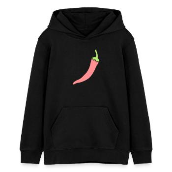 Épices piment - Sweat à capuche ado bio Stanley/Stella - noir - Devant - AI Model Teenager Male light (155cm)