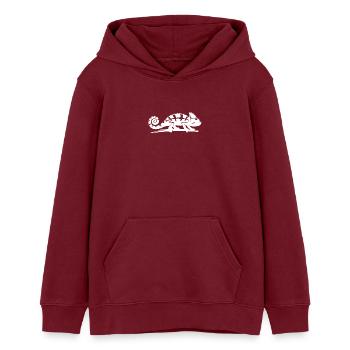 Un caméléon d’enfants erre sur une branche - Sweat à capuche ado bio Stanley/Stella - bordeaux - Devant - AI Model Teenager Male dark (155cm)