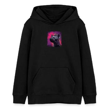 Punkrock Hyäne - Teenager Organic Hoodie Mini Cruiser von Stanley/Stella - Schwarz - Vorne - AI Model Teenager Male light (155cm)
