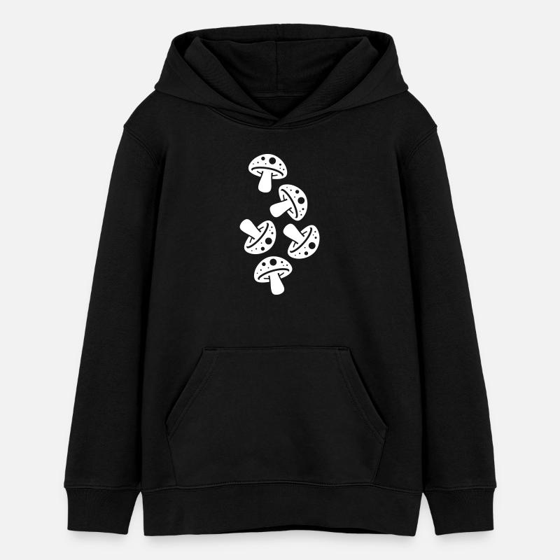 Champignons Champignon Crapaud - Sweat à capuche ado bio Stanley/Stella - noir