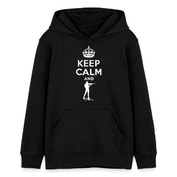 Keep Calm - Biathlon - Teenager Organic Hoodie Mini Cruiser von Stanley/Stella - Schwarz - Vorne - AI Model Teenager Male light (155cm)