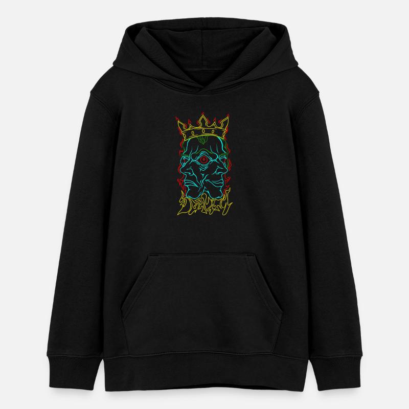 Dualisme VI - Sweat à capuche ado bio Stanley/Stella - noir