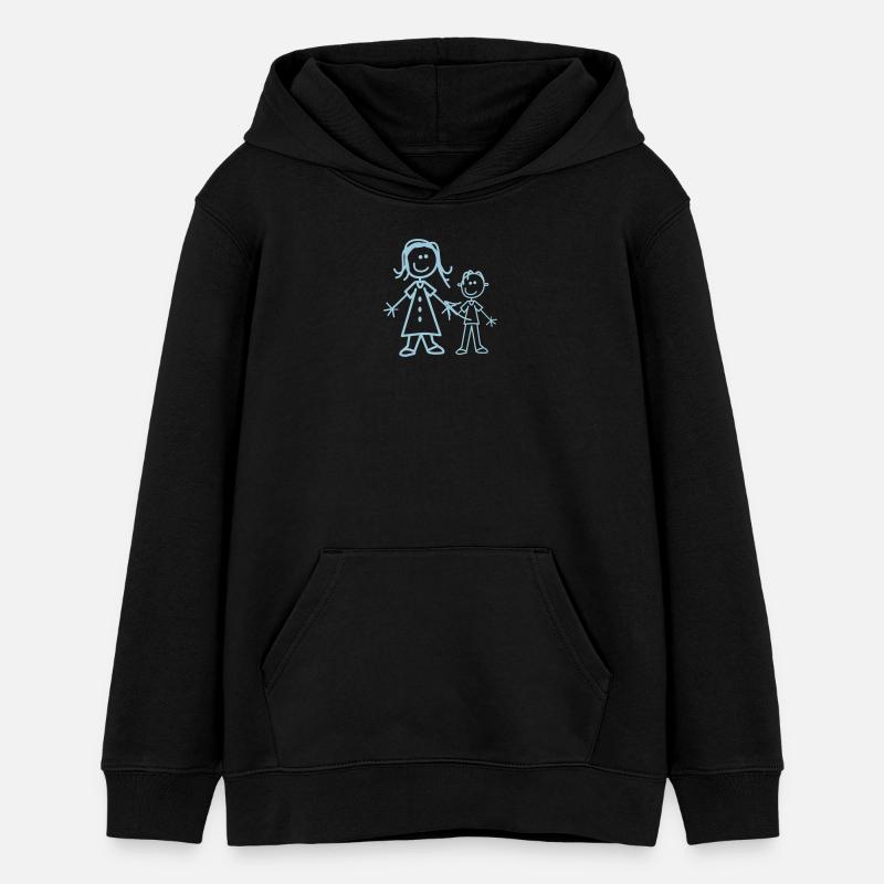 L'enfant que je suis! - Sweat à capuche ado bio Stanley/Stella - noir