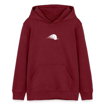 Gravitational field point in space-time mass - Teens Organic Hoodie by Stanley/Stella - burgundy - Front - AI Model Teenager Male dark (155cm)
