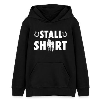 Pferd Pferdemädchen Stallshirt Reiterin Design - Teenager Organic Hoodie Mini Cruiser von Stanley/Stella - Schwarz - Vorne - AI Model Teenager Male light (155cm)