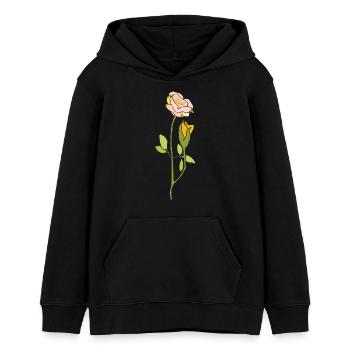 Rose - Sweat à capuche ado bio Stanley/Stella - noir - Devant - AI Model Teenager Male light (155cm)