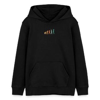Evolution Golf Retro - Teenager Organic Hoodie Mini Cruiser von Stanley/Stella - Schwarz - Vorne - AI Model Teenager Male light (155cm)