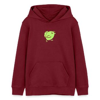 Vogel mit Rucksack - Teenager Organic Hoodie Mini Cruiser von Stanley/Stella - Burgunderrot - Vorne - AI Model Teenager Male dark (155cm)
